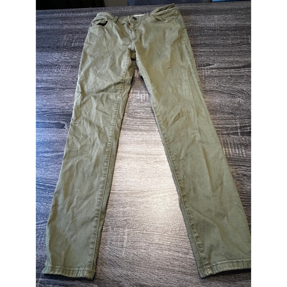 Warp +‎ Weft JFK New York Olive Green Denim Jeans Size 26x28